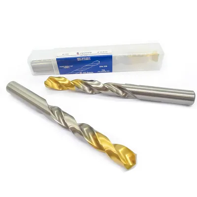 Broca hss-e m35 ø 18,00 x 191mm forma c ponta 135° cobertura tin din338 výkon - at300-1800 prumer