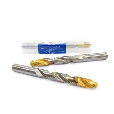 Broca hss-e m35 ø 18,50 x 198mm forma c ponta 135° cobertura tin din338 výkon - at300-1850 prumer