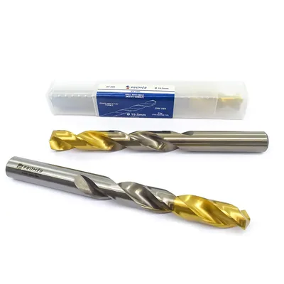 Broca hss-e m35 ø 19,50 x 205mm forma c ponta 135° cobertura tin din338 výkon - at300-1950 prumer