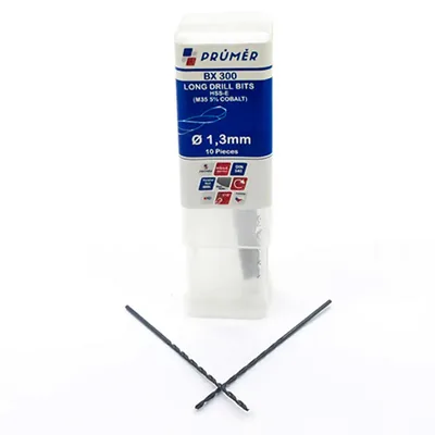 Broca hss-e m35 longa ø 01,30 x 065mm revenida a vapor din340 výkon - bx300-0130 prumer