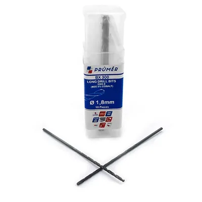 Broca hss-e m35 longa ø 01,80 x 080mm revenida a vapor din340 výkon - bx300-0180 prumer