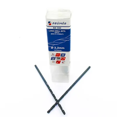 Broca hss-e m35 longa ø 03,20 x 106mm revenida a vapor din340 výkon - bx300-0320 prumer