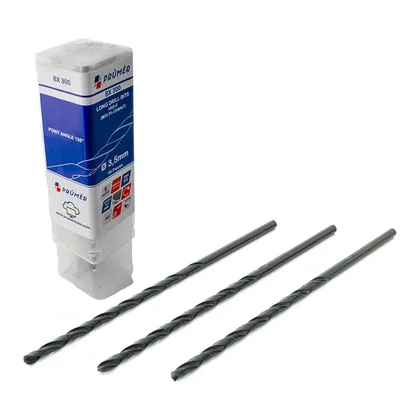 Broca hss-e m35 longa ø 03,50 x 112mm revenida a vapor din340 výkon - bx300-0350 prumer