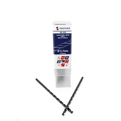 Broca hss-e m35 longa ø 03,70 x 112mm revenida a vapor din340 výkon - bx300-0370 prumer