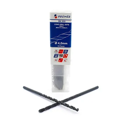 Broca hss-e m35 longa ø 04,00 x 119mm revenida a vapor din340 výkon - bx300-0400 prumer