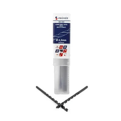 Broca hss-e m35 longa ø 04,30 x 126mm revenida a vapor din340 výkon - bx300-0430 prumer
