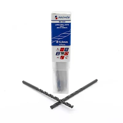 Broca hss-e m35 longa ø 05,00 x 132mm revenida a vapor din340 výkon - bx300-0500 prumer