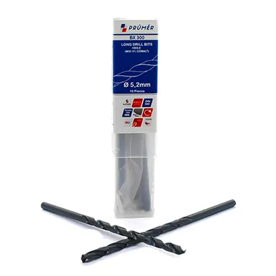 Broca hss-e m35 longa ø 05,20 x 132mm revenida a vapor din340 výkon - bx300-0520 prumer