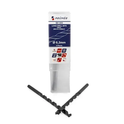 Broca hss-e m35 longa ø 06,30 x 148mm revenida a vapor din340 výkon - bx300-0630 prumer