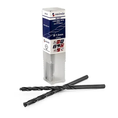 Broca hss-e m35 longa ø 07,50 x 156mm revenida a vapor din340 výkon - bx300-0750 prumer