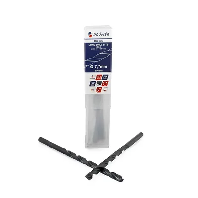 Broca hss-e m35 longa ø 07,70 x 165mm revenida a vapor din340 výkon - bx300-0770 prumer