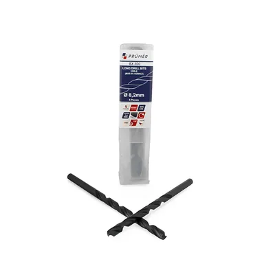 Broca hss-e m35 longa ø 08,20 x 165mm revenida a vapor din340 výkon - bx300-0820 prumer