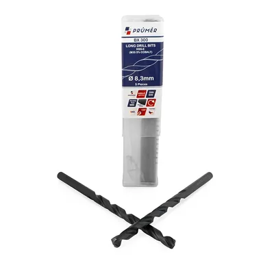 Broca hss-e m35 longa ø 08,30 x 165mm revenida a vapor din340 výkon - bx300-0830 prumer