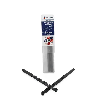 Broca hss-e m35 longa ø 08,70 x 175mm revenida a vapor din340 výkon - bx300-0870 prumer
