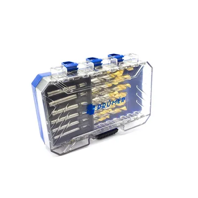 Jogo com 19 brocas hss-e m35 din338 ø 1,0 a 10,0mm com cobertura tin výkon - sat300-19100 prumer