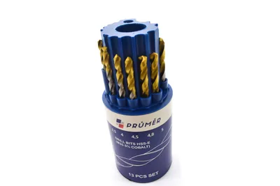 Jogo com 13 brocas hss-e m35 din338 ø 1,5 a 6,5mm com cobertura tin výkon - sat300-13065 prumer