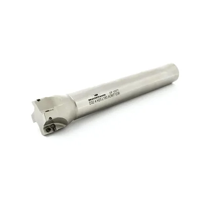 Fresa de topo ø 32 x 180mm 4 cortes haste ø 25,0mm para inserto aomt 1236 - guran
