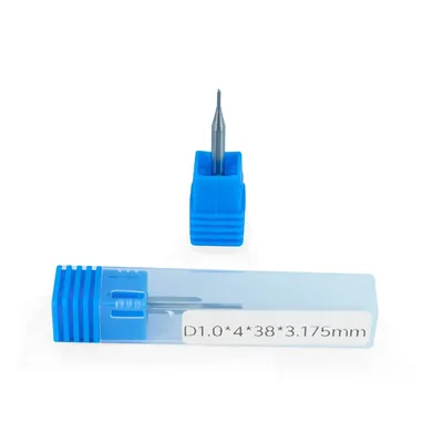 Fresa metal duro para mdf cnc router 2 cortes ø 01,0 - 038 - 04,0mm h1/8" - dry cut