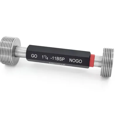 Tampão calibrador de rosca passa e não passa bsp 1.1/4" x 11 tpi - tpnp 1.1/4 bsp king tools