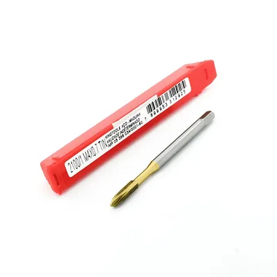 Macho máquina ponta helicoidal hss m06,0 x 1,00 cobertura tin din371 - 2100/1 king tools