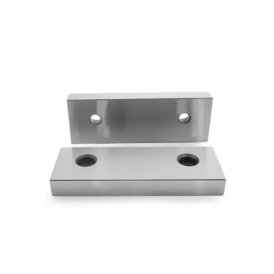 Jogo com 2 mordentes temperados de 130mm para morsa hidráulica hv-130 mawbra