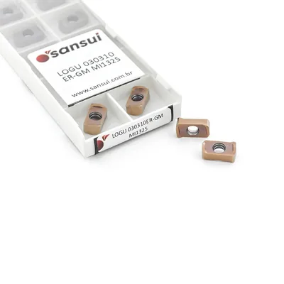 Inserto para fresamento logu 030310 er-gm mi1325 alto avanço - sansui