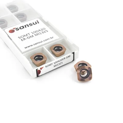 Inserto para fresamento somt 100420 er-gm mi1325 - sansui