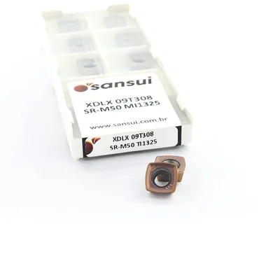 Inserto para fresamento xdlx 09t308sr-m50 mi1325 alto avanço - sansui