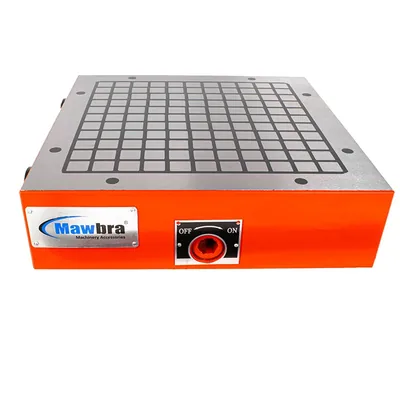 Mesa magnética permanente para fresamento 300 x 300 x 090mm alta precisão 0,01mm - mmc-3030 mawbra