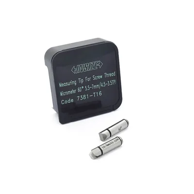 Pontas apalpadoras 5,5 a 7,0mm para micrômetros externos para rosca 60 graus - 7381-t16 insize