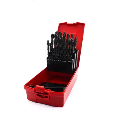 Jogo com 29 brocas hss din 338 a100 ø 1,0 a 13,0mm revenida a vapor - a190206 dormer