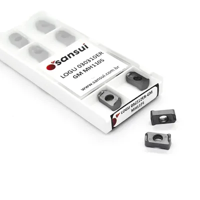 Inserto para fresamento logu 030310 er-gm mh1105 alto avanço - sansui