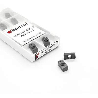 Inserto para fresamento logu 030310 er-gm ms1625 alto avanço - sansui