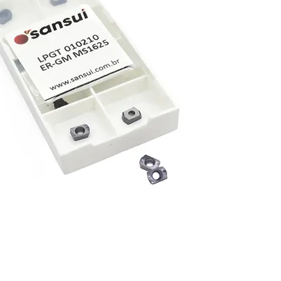 Inserto para fresamento lpgt 010210 er-gm ms1625 alto avanço - sansui