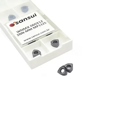 Inserto para fresamento wnmx 060312 znn-mm mp1125 alto avanço - sansui