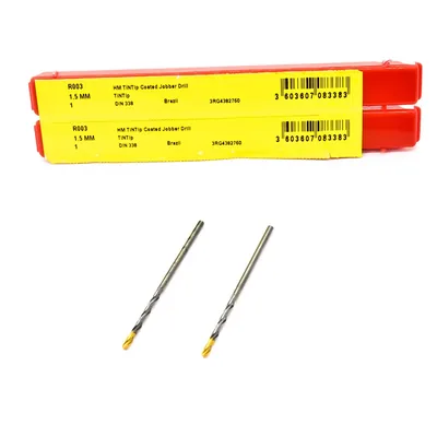 Broca de metal duro ø 01,50 x 040mm din338 cobertura tin - r003 dormer