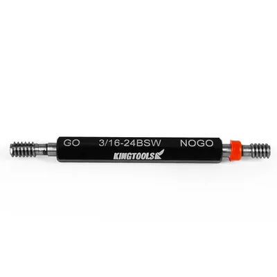 Tampão calibrador de rosca passa e não passa bsw 3/16 x 24 tpi - tpnp 3/16 bsw king tools