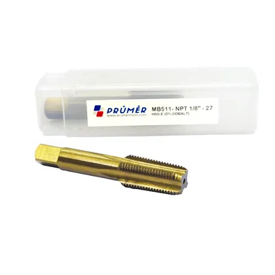 Macho cônico hss-e npt 1/8 x 27 tpi brilhante - mb511-1/8 prumer