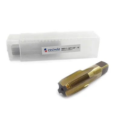 Macho cônico hss-e npt 3/8 x 18 tpi brilhante - mb511-3/8 prumer