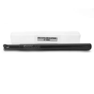 Fresa de topo ø 16 x 200mm 2 cortes haste ø 15,0mm para inserto blmp 0603 - guran