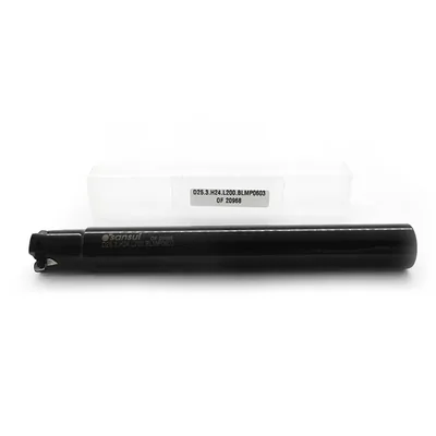 Fresa de topo ø 25 x 200mm 3 cortes haste ø 24,0mm para inserto blmp 0603 - guran