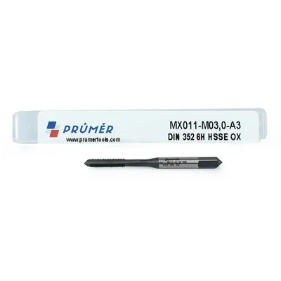 Macho manual avulso hss-e 6h m03,0 x 0,50 terceiro macho revenido - mx011-m03,0-a3 prumer