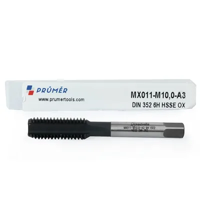 Macho manual avulso hss-e 6h m10,0 x 1,50 terceiro macho revenido - mx011-m10,0-a3 prumer
