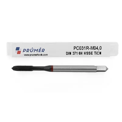 Macho máquina ponta helicoidal hss-e 6h m04,0 x 0,70 výkon red aço liga din371 - pc031r-m04,0 prumer