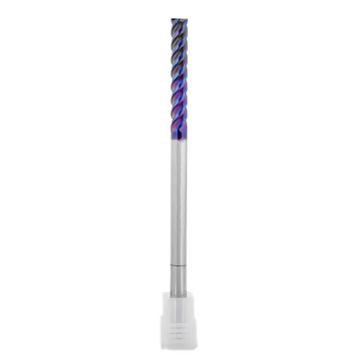 Fresa metal duro 65hrc reta 4 cortes ø 08,0 - 150 - 45,0mm h08 naco blue - dry cut