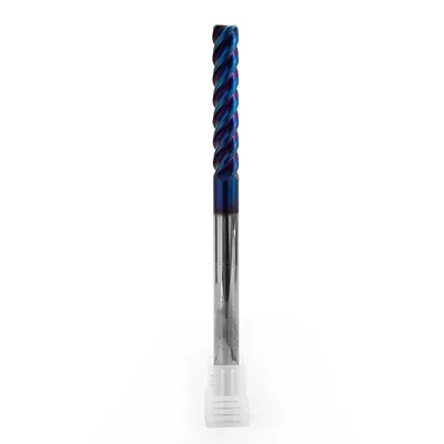 Fresa metal duro 65hrc reta 4 cortes ø 10,0 - 150 - 50,0mm h10 naco blue - dry cut