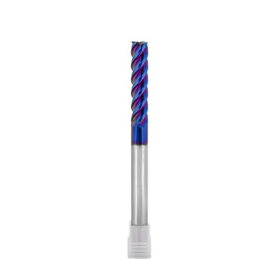 Fresa metal duro 65hrc reta 4 cortes ø 12,0 - 150 - 60,0mm h12 naco blue - dry cut