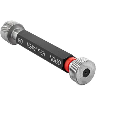 Tampão calibrador de rosca passa e não passa m24,0 x 1,50 6h - tpnp m24,0 king tools
