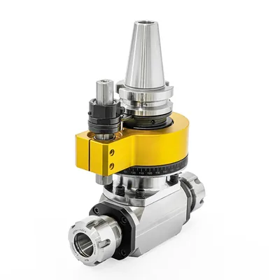 Cabeçote duplo em 90 graus de ângulo reto bt40 porta pinça er-32 para cnc - bt40-dhf90-er32 daigo