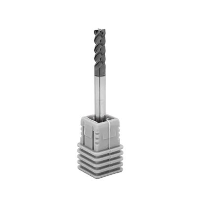 Fresa metal duro 70hrc reta 4 cortes ø 04,0 - 050 - 12,0mm h04 alcrsin - dry cut